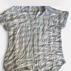 beachlunchlounge Light Blue Plaid Button Down Shirt